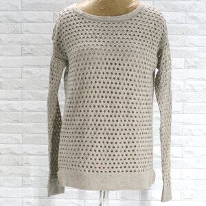 VINTAGE OUTBACK RED Sweater Wool Blend Open Loose Knit Mesh Neutral Tan Small